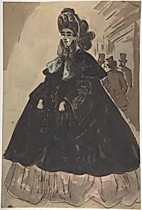 A Lady in a Bonnet and Coat