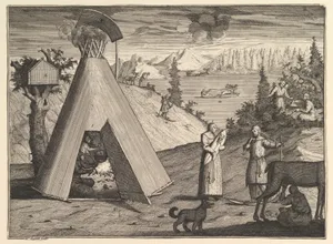 A Lapland Hut (Aubry de La Mottraye's "Travels throughout Europe, Asia and into Part of Africa...," London, 1724, vol. II, pl. 38)