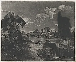 A Lock on the Stour by David Lucas|John Constable