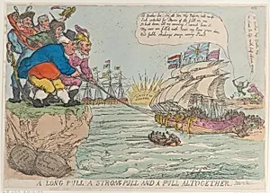 A Long Pull A Strong Pull and a Pull Altogether by Thomas Rowlandson|Joseph Bonaparte|Thomas Tegg|Napoléon Bonaparte