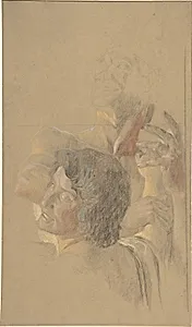 A male and a female figures (study for 'Golgotha')