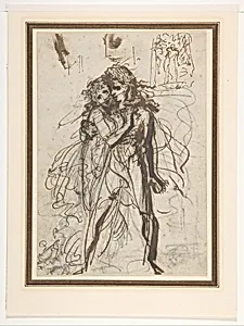 A Man and a Woman Embracing