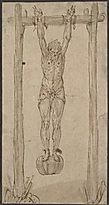 A Man Hanging by His Arms (the Corpse of the King?)
