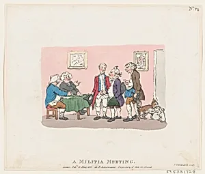 A Militia Meeting by Rudolph Ackermann, London|Thomas Rowlandson|Henry William Bunbury