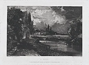 A Mill by David Lucas|John Constable