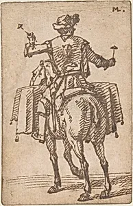 A Mounted Drummer from the Back