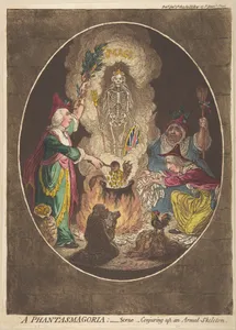 A Phantasmagoria; — Scene – Conjuring-Up an Armed-Skeleton