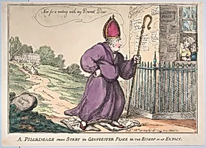 A Pilgrimage from Surry to Gloucester Place or the Bishop is an Extacty by Prince Frederick Augustus, Duke of York and Albany|Mary Anne Clarke|Thomas Tegg|Thomas Rowlandson