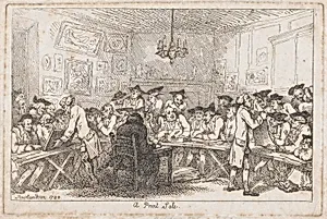 A Print Sale – A Night Auction by Thomas Rowlandson