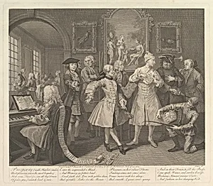 A Rake's Progress, Plate 2 by Dr. John Hoadley|William Hogarth|Gérard Jean-Baptiste Scotin