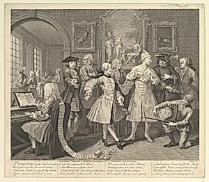 A Rake's Progress, Plate 2 by William Hogarth|Dr. John Hoadley|Gérard Jean-Baptiste Scotin