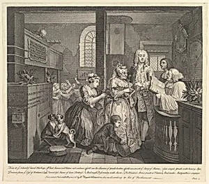 A Rake's Progress, Plate 5 by William Hogarth|Dr. John Hoadley