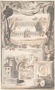 A Reconstruction of the Thermae of Nero (above) and a View of the Ruins (below)