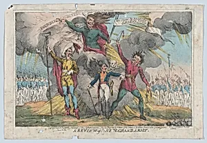 A Review of the New Grand Army by Joachim Murat|William Heath ('Paul Pry')|Napoléon Bonaparte