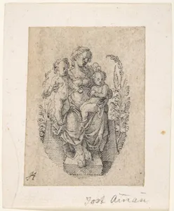 A Seated Personification of Charity with two Children