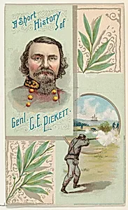 A Short History: General George E. Pickett, from the Histories of Generals series (N114) issued by W. Duke, Sons & Co. to promote Honest Long Cut Smoking and Chewing Tobacco by Knapp & Company|W. Duke, Sons & Co.