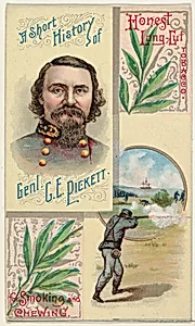 A Short History: General George E. Pickett, from the Histories of Generals series (N114) issued by W. Duke, Sons & Co. to promote Honest Long Cut Smoking and Chewing Tobacco by W. Duke, Sons & Co.|Knapp & Company