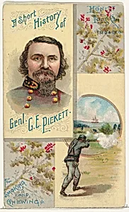 A Short History: General George E. Pickett, from the Histories of Generals series (N114) issued by W. Duke, Sons & Co. to promote Honest Long Cut Smoking and Chewing Tobacco by W. Duke, Sons & Co.|Knapp & Company