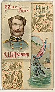 A Short History: General John B. Magruder, from the Histories of Generals series (N114) issued by W. Duke, Sons & Co. to promote Honest Long Cut Smoking and Chewing Tobacco by W. Duke, Sons & Co.|Knapp & Company
