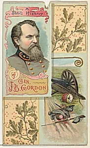 A Short History: General John Brown Gordon, from the Histories of Generals series (N114) issued by W. Duke, Sons & Co. to promote Honest Long Cut Smoking and Chewing Tobacco by Knapp & Company|W. Duke, Sons & Co.