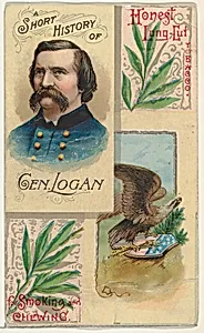 A Short History: General John Logan, from the Histories of Generals series (N114) issued by W. Duke, Sons & Co. to promote Honest Long Cut Smoking and Chewing Tobacco by W. Duke, Sons & Co.|Knapp & Company