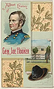 A Short History: General Joseph Hooker, from the Histories of Generals series (N114) issued by W. Duke, Sons & Co. to promote Honest Long Cut Smoking and Chewing Tobacco by W. Duke, Sons & Co.|Knapp & Company