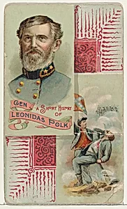 A Short History: General Leonidas Polk, from the Histories of Generals series (N114) issued by W. Duke, Sons & Co. to promote Honest Long Cut Smoking and Chewing Tobacco by Knapp & Company|W. Duke, Sons & Co.