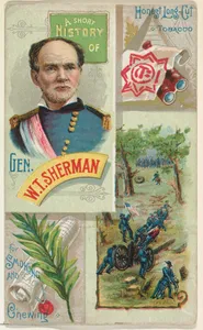 A Short History: General William T. Sherman, from the Histories of Generals series (N114) issued by W. Duke, Sons & Co. to promote Honest Long Cut Smoking and Chewing Tobacco