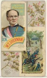 A Short History: General William T. Sherman, from the Histories of Generals series (N114) issued by W. Duke, Sons & Co. to promote Honest Long Cut Smoking and Chewing Tobacco