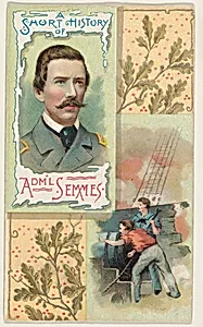 A Short History of Admiral Semmes, from the Histories of Generals series (N114) issued by W. Duke, Sons & Co. to promote Honest Long Cut Smoking and Chewing Tobacco by Knapp & Company|W. Duke, Sons & Co.