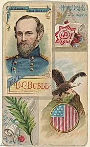 A Short History of General Don Carlos Buell, from the Histories of Generals series (N114) issued by W. Duke, Sons & Co. to promote Honest Long Cut Smoking and Chewing Tobacco by Knapp & Company|W. Duke, Sons & Co.