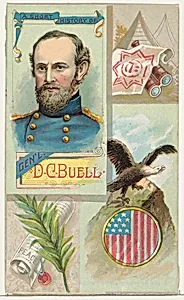A Short History of General Don Carlos Buell, from the Histories of Generals series (N114) issued by W. Duke, Sons & Co. to promote Honest Long Cut Smoking and Chewing Tobacco by W. Duke, Sons & Co.|Knapp & Company