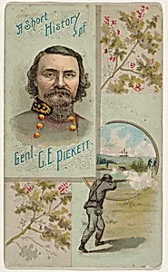 A Short History of General G. E. Pickett, from the Histories of Generals series (N114) issued by W. Duke, Sons & Co. to promote Honest Long Cut Smoking and Chewing Tobacco by W. Duke, Sons & Co.|Knapp & Company