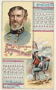 A Short History of General Leonidas Polk, from the Histories of Generals series (N114) issued by W. Duke, Sons & Co. to promote Honest Long Cut Smoking and Chewing Tobacco by W. Duke, Sons & Co.|Knapp & Company