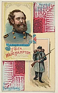 A Short History of General Wade Hampton, from the Histories of Generals series (N114) issued by W. Duke, Sons & Co. to promote Honest Long Cut Smoking and Chewing Tobacco by Knapp & Company|W. Duke, Sons & Co.