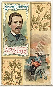 A Short History: Rear-Admiral Raphael Semmes, from the Histories of Generals series (N114) issued by W. Duke, Sons & Co. to promote Honest Long Cut Smoking and Chewing Tobacco by Knapp & Company|W. Duke, Sons & Co.