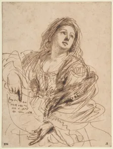 A Sibyl Holding a Scroll (Study for the Cimmerian Sibyl)
