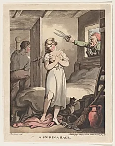 A Snip in a Rage by Thomas Rowlandson|Samuel Howitt
