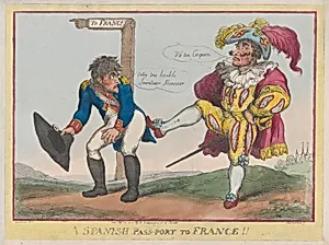 A Spanish Pass-Port to France!! by Rudolph Ackermann, London|George Murgatroyd Woodward|Thomas Rowlandson|Joseph Bonaparte