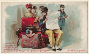 A Subterfuge, from the Snapshots from "Puck" series (N128) issued by Duke Sons & Co. to promote Honest Long Cut Tobacco
