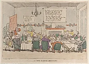 A Two O'Clock Ordinary by Thomas Rowlandson