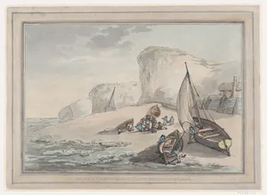 A View near Folkstone with Fishermen Selling a Cargo