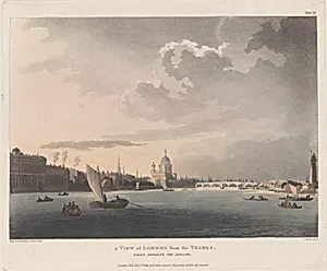 A View of London from the Thames by John Bluck|Auguste Charles Pugin|Thomas Rowlandson|Rudolph Ackermann, London