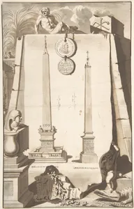 A View of Two Obelisks, One in the Vatican and the Other on the Esqualine Hill