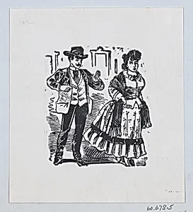 A woman turning to walk away from a man