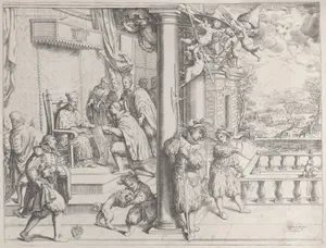A Young Man Presenting his Thesis to Cardinal Aldobrandini
