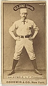 Abner Frank Dalrymple, Left Field, Pittsburgh, from the Old Judge series (N172) for Old Judge Cigarettes by Goodwin & Company