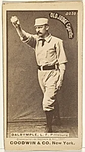 Abner Frank Dalrymple, Left Field, Pittsburgh, from the Old Judge series (N172) for Old Judge Cigarettes by Goodwin & Company