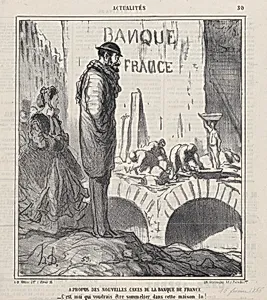 About the Bank of France's new cellars: I wouldn't mind being the sommelier in that house!, from 'News of the day,' published in Le Charivari, February 16, 1866 by Arnaud de Vresse|Destouches|Honoré Daumier