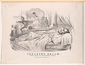 Abraham's Dream! – "Coming Events Cast Their Shadows Before" by Currier & Ives|Louis Maurer|Abraham Lincoln|General George B. McClellan
